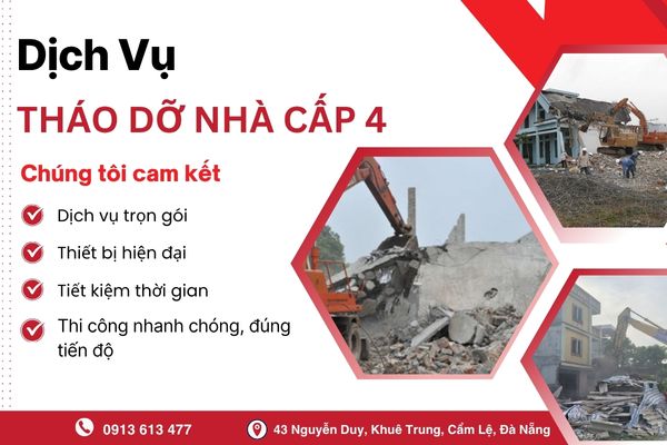 Tháo Dỡ Nhà Cấp 4 Uy Tín, Nhanh Gọn, An Toàn Tại Đà Nẵng – HNDC